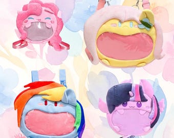 Pinkie Pie Ita Bag Backpack, My Little Pony Kawaii Plush Transparent Display Bag, Large Capacity Anime Gift