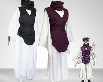 Choso Cosplay Costume Set, Jujutsu Kaisen Anime Outfit, Purple Vest Pants Set with Neck Gaiter Belt, Cosplay Gift