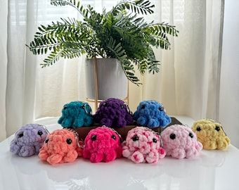 Crochet Octopus Keychain, Amigurumi Crochet Octopus Keychain, Octopus Keychain