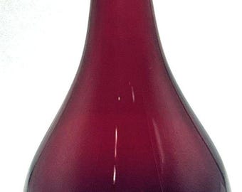 IKEA Salong Vase, Ruby Red Art Glass, Johanna Jelinek Design, MCM Minimalist Decor, Tall Teardrop Scandinavian Modern Glass