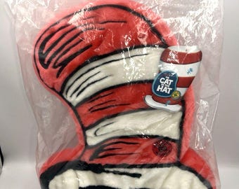 Cat in the Hat Plush Pillow 2003 Dr Seuss Universal Studios Factory Sealed Toy