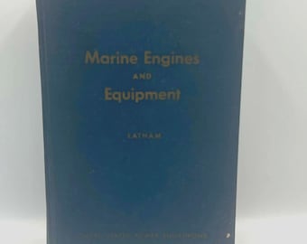 US Power Squadrons Marine Engines Book, 1969 Vintage Boating Mechanics Manual, Nautical Reference Guide, Gift for Boater