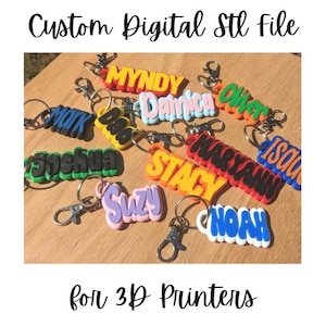 Arquivo de impressão 3D STL para chaveiro com nome personalizado