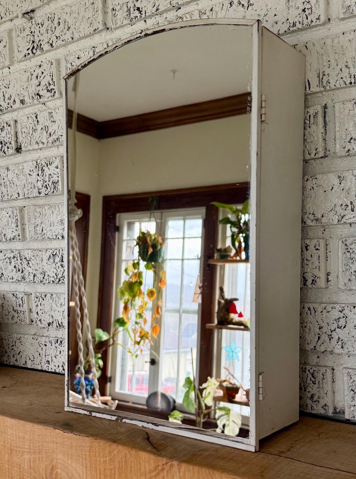 Vintage Arched Metal Medicine Cabinet Mirror - Etsy