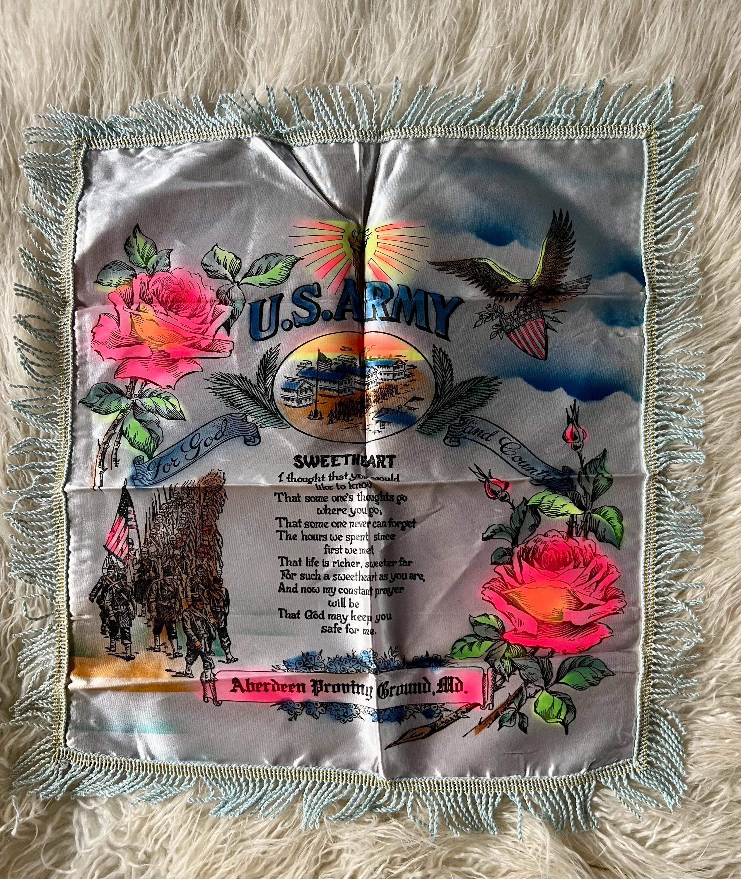 40's USミリタリー スイートハート ピロー クッションカバービンテージ14