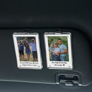 Fathers Day Gift For Dad, Personalized Dad Photo Car Visor Clip, Drive Safe Daddy, Drive Safe Sun Visor Clip, Gift for Him, Dad, Grandpa