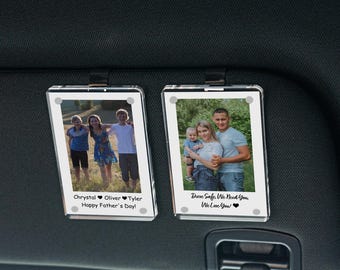 Fathers Day Gift For Dad, Personalized Dad Photo Car Visor Clip, Drive Safe Daddy, Drive Safe Sun Visor Clip, Gift for Him, Dad, Grandpa