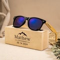 Personalized Wood Sunglasses With Box, Groomsmen Gifts Sunglasses, Groomsman Gift set, Groomsmen Proposal, Gift for Groomsman Sunglasses