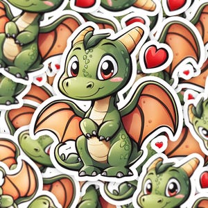 Cute Dragon Sticker, Dragon Sticker