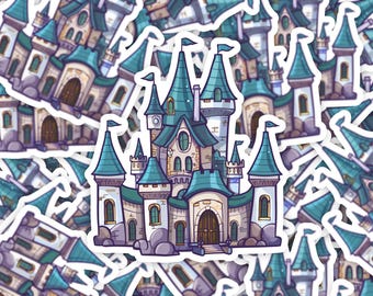 Fantasy kasteel sticker, kasteel sticker
