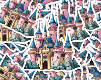 Fantasy kasteel sticker, kasteel sticker