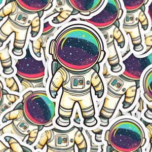 Space Astronaut Sticker, Astronaut Sticker, Space Sticker