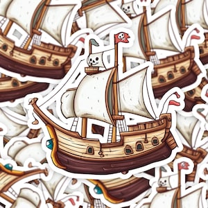 Adesivo de navio pirata, adesivo de pirata