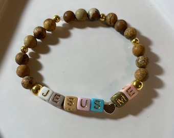 Beaded Jesus Loves Me Bracelet