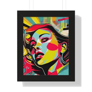 Colorful Framed Art Print, Vibrant Wall Decor, Modern Home Art, Gift for Art Lovers, Pop Art Poster