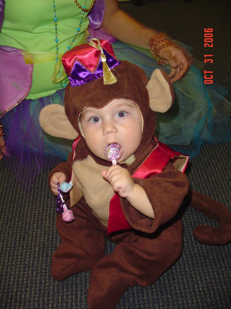 Abu Ready To Ship Size 12 mos Monkey Costume from Aladdin READY TO SHIP image 4