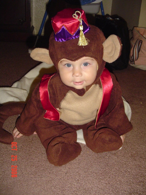 ABU Monkey Size 4/5mos Costume From Aladdin Custom Made to Order