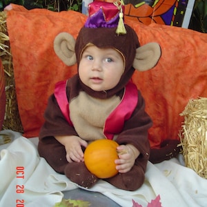 Abu Ready To Ship Size 12 mos Monkey Costume from Aladdin READY TO SHIP image 1