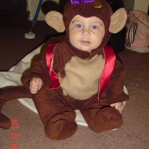 Abu Ready To Ship Size 12 mos Monkey Costume from Aladdin READY TO SHIP image 5