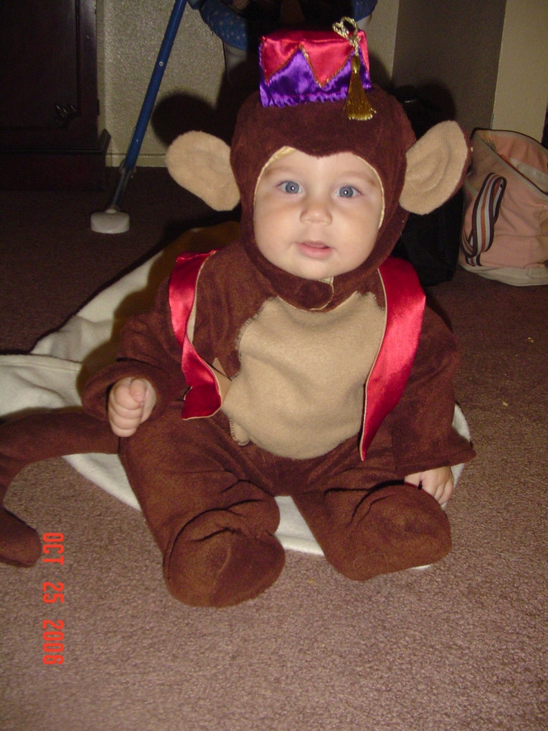 Abu Ready To Ship Size 12 mos Monkey Costume from Aladdin READY TO SHIP image 5