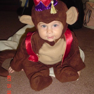 Abu Ready To Ship Size 12 mos Monkey Costume from Aladdin READY TO SHIP image 2