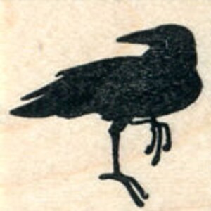 Small Black Bird Raven Rubber Stamp Crow A31010 WM Small Black Bird Raven Rubber Stamp Crow A31010 WM