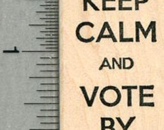 Voting Rubber Stamp, Vote by Mail, Democracy Series G36515 Wood Mounted