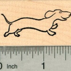Dachshund Rubber Stamp, Dog D32617 Wood Mounted