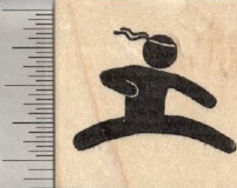 Stick Figure of Baby in Carriage Rubber Stamp Part of our Family Stick Figure Series D17418 Wood Mounted