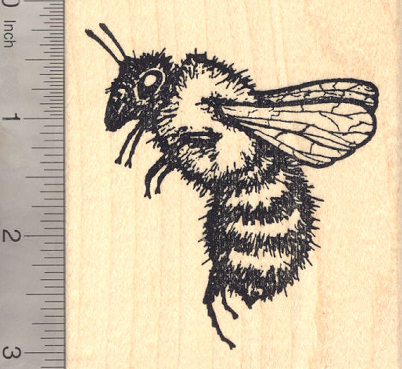 P23 Bumble bee Rubber Stamp wm