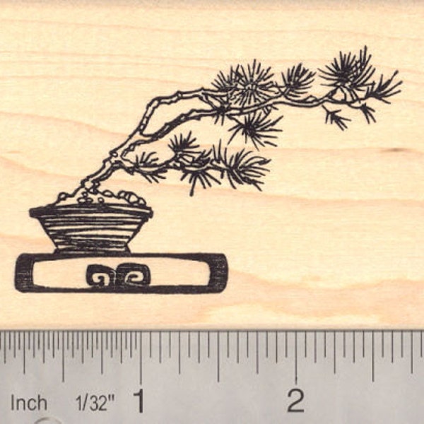 Bonsai Tree Stamp Etsy