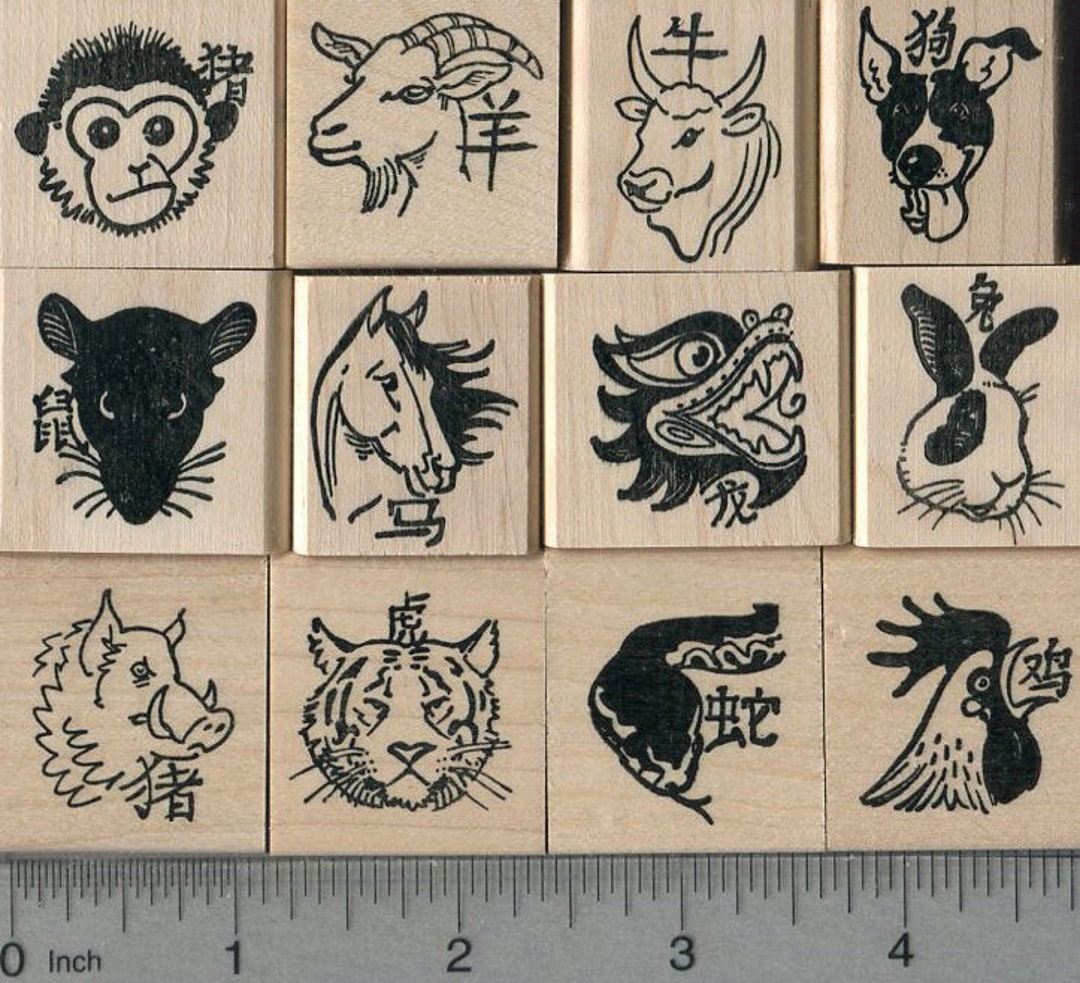 chinese new year rubber stamps