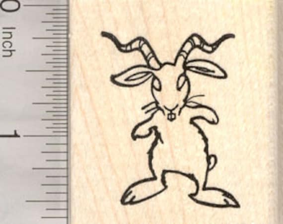 Ostern Hase Krampus Stempel Beangstigend Kaninchen Mit Horner Etsy