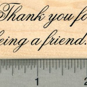 Thank you Rubber Stamp, Friendship Series H36321 Wood Mounted