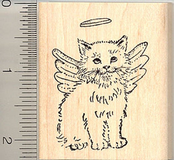 Cat Rubber Stamp Line of Cats Feline Line K18610 WM