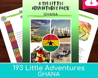 GHANA - 193 Little Adventures Pack - Pacchetti culturali stampabili per bambini curiosi