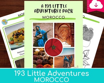 MOROCCO. 193 Little Adventures Pack -  Printable culture packs for curious kids