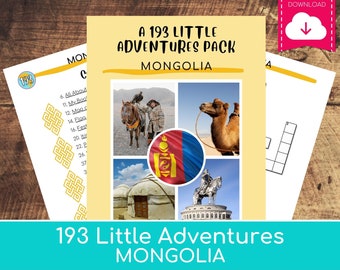 MONGOLIA A 193 Little Adventures Pack - Printable culture packs for curious kids