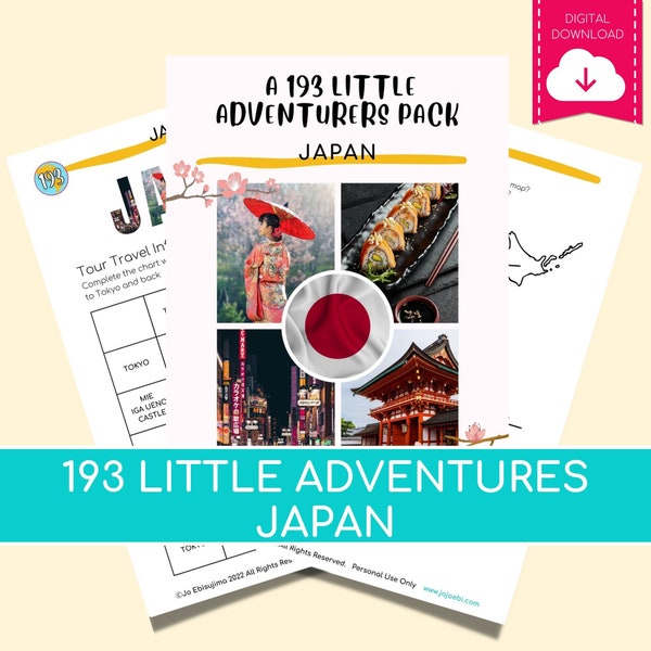 JAPAN 193 Little Adventures Pack - Printable culture packs for curious kids
