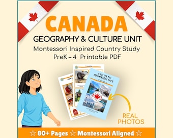 CANADÁ - Paquete de 193 pequeñas aventuras - Paquetes culturales imprimibles para niños curiosos