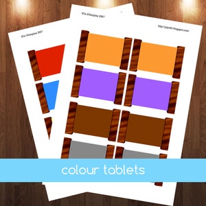 Montessori Graded Colour Tablets PDF make own Montessori graded tablets, DIY graded tablets, Printable graded tablets, educational, cards image 4