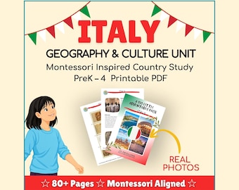 ITALIA: Paquete de 193 pequeñas aventuras: paquetes culturales imprimibles para niños curiosos