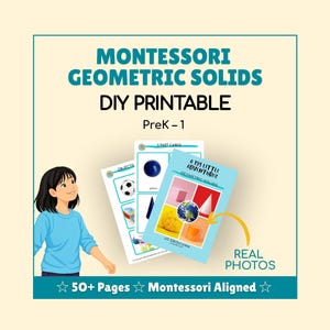 Montessori Geometric Solids 3-Part Cards (PDF) and activities