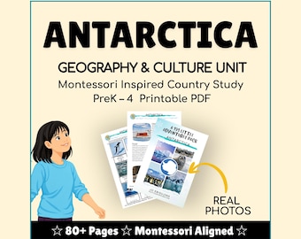ANTÁRTIDA: Paquete de 193 pequeñas aventuras - Paquetes culturales imprimibles para niños curiosos