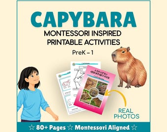 Capybara - Study Unit | Montessori Learning Activities