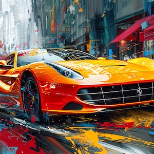 Ferrari Poster I  Iconic Ferrari F8 I  Tributo Poster I Luxury Sports Car Wall Art