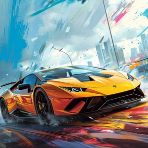 Poster Lamborghini I Impressionante Lamborghini I Aventador Poster I Arte de parede de carro esportivo de luxo