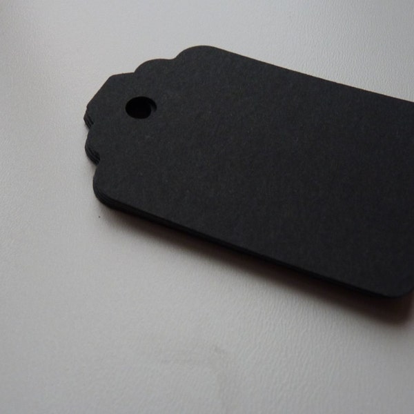 Parcel (size 3) matte black colour plain card price hang gift tags