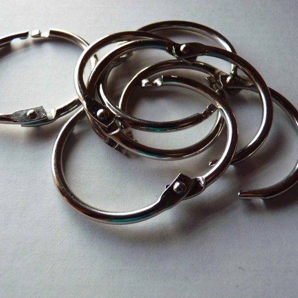 LAST ONE Set of 10 binder rings 35mm