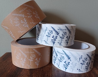 Wholesale Floral Kraft Paper Tape Bundle: Eco-Friendly Packaging (72 Rolls)